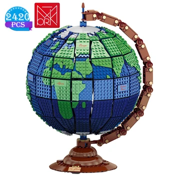 Techniniai 2420pcs Idėjas Dizaino Pasaulyje Nustatyti Pastato Blokas Ekspertų Sferinio Statinio Pasaulyje, Pasaulyje modelių surinkimui Žaislai Vaikams
