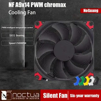 Noctua NF A9x14 PWM chromax.juodos spalvos.apsikeitimo ultra plonas 92x92x14mm 92mm radiatoriaus ventiliatorius