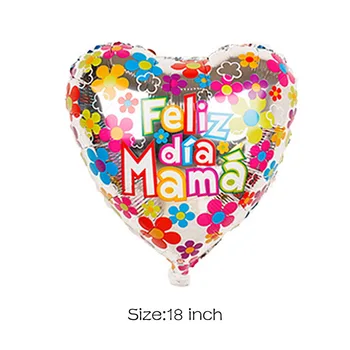 2022 18inch Spausdinti ispanijos Motina Folija Balionai Motinos Dieną Širdies Formos, aš Tave Myliu, Mama Balionas Dovanos Gimtadienio Apdaila