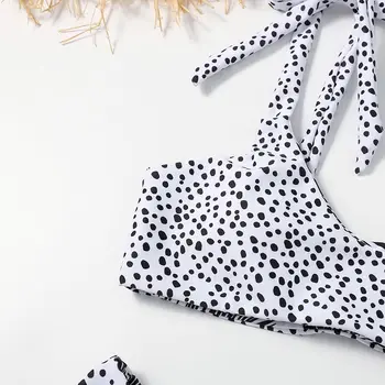 COOBBU Seksualus Dot Spausdinti Bikini 2021 Lankas Tvarstis maudymosi kostiumėlį Moteris Kelis Dėvėti maudymosi Kostiumėliai, Push Up Maudymosi Kostiumą Plaukti Bikini Rinkiniai