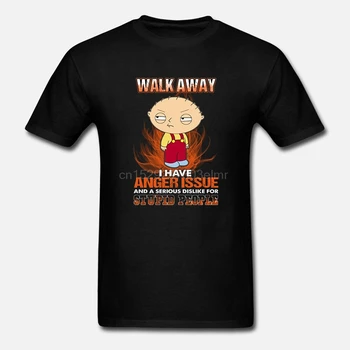 Vyrų Marškinėliai Pėsčiomis Turiu Pykčio Klausimas Ir Rimtų Nepatinka Kvailas Žmonių - Stewie Griffin Moterys t-shirt 