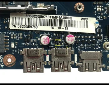 FRU:5B20G59763 Lenovo Ideapad Y70-70 Nešiojamas Plokštė ZIVY2 LA-B111P SR1PX I7-4710HQ DDR3L GTX860M 4GB Išbandyti