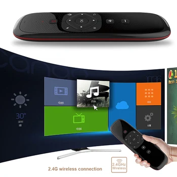 W2 2.4 G Air Mouse Belaidė Klaviatūra su Touchpad Pele Spindulių Nuotolinio Valdymo Android TV BOX PC Projektorius