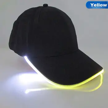 Mados Beisbolo kepuraitę LED Šviesos Šventė Skrybėlę Mens Reguliuojamas Mirksi Optinio Pluošto Beisbolo kepuraitę Sporto Hip-Hop Bžūp Unisex
