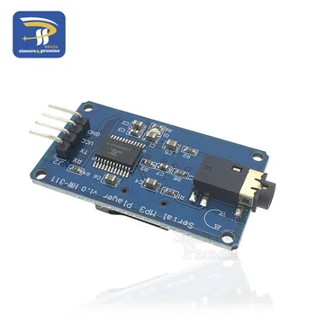 YX5300 UART TTL Serijos Kontrolės MP3 Muzikos Grotuvas Modulio laikiklis MP3/WAV Mikro SD/SDHC Kortelė Arduino/AVR/ARM/PIC 3.2-5.2 V DC