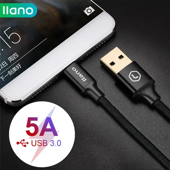 LLANO 0,2 m/1m/2m/1.2 m 5A USB C su USB C Tipo Laidą Samsung/Redmi Greito Įkrovimo Įkroviklis, Duomenų Kabelis, USB-C Laidas ilgiklis
