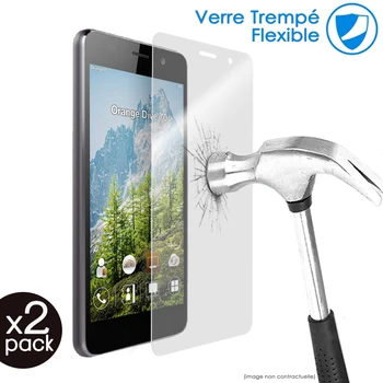 Verre Fléxible Dureté 9H supilkite Išmanųjį telefoną SoshPhone 4G (Pakuotėje x2)