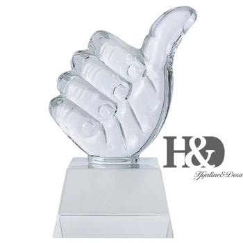 H&D Custom Kūrybos Kristalų Nykščio Trofėjus Puikus Sporto Varžybų Apdovanojimų Graviravimas Stiklo Amatų Namų Papuošalas Individualiems Poreikiams