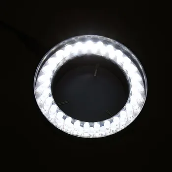 ES Plug JAV Plug 60 LED Reguliuojamas Žiedo Žibintas šviestuvas Lempa STEREO, ZOOM Mikroskopu Šaltinis