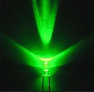 200pcs 3mm Žalia LED šviesos diodų / F3 LED Žalios Spalvos Chartreuse
