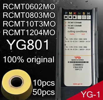 RCMT0602 RCMT0803 RCMT10T3 RCMT1204 MO YG801 10vnt 50pcs originalus UO Karbido įterpti
