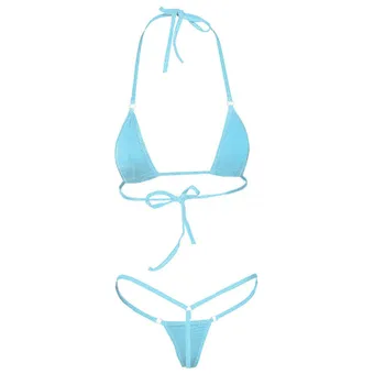 2022NEW Seksuali Moteris Micro Thong Apatiniai G-String Liemenėlė micro bikini Braziliška Bikini Nustatyti, maudymosi Kostiumėliai, Sleepwear