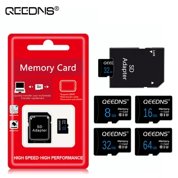 Originalus Mini SD Atminties Kortelę 128GB 64GB 32GB Saugojimo Smart SD Kortele 8GB 16GB Class 10 Didelės Spartos Mmeory SD 64 gb 