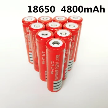 18650 Baterija įkraunama ličio baterija 4800mAh 3.7 V, Li-ion baterija žibintuvėlį, Fakelą 18650 Baterijas