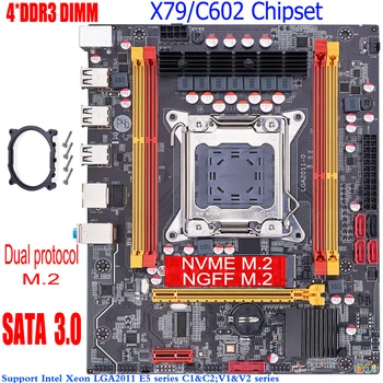 QIyida LGA2011 plokštė X79 motininė plokštė X79chip SATA3.0 2 M. paramos DDR3 REGECC atminties ir Xeon E5 procesorius