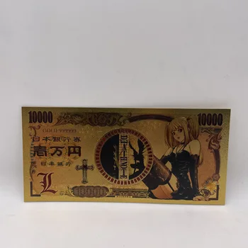 Gražaus Dizaino 8 Anime Dizaino Death Note Yagami Light Misa Amane Auksas Banknotai ir Monetos Puiki Dovana Ventiliatorius Colletion