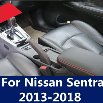 Aukščiausios kokybės Universalus Rankinis Odos Shifter Shift Knob Padengti Dygsnio Shifter Svirtis automobilių optikos, Skirtos Nissan Sentra 2013-2018 m.