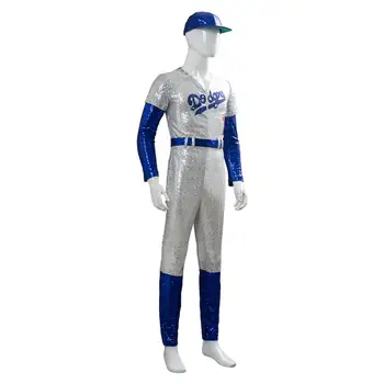 Rocketman Cosplay Elton John Dodgers Jumpsuit Kostiumas Suaugusių Vyrų, Moterų Beisbolo Vienodas Bžūp Nustatyti Helovyno Karnavalas Kostiumas Šalis