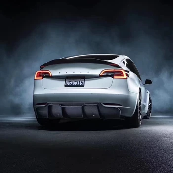 Už Tesla Model 3 2017-2020 galinio sparno spoileris, Kamieno Įkrovos Sparnus spoileris anglies pluošto 3M koloidų įrengimas