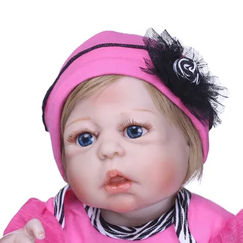 NPK bebes atgimsta 55cm mergina kūno boneca lėlės visą silikono completa Žaislai atgimsta kūdikių lėlės gimtadienio dovana žaislai vaikams