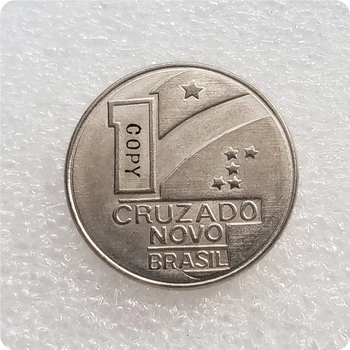 1990 m. Brazilija 1 Cruzado Novo - Kristaus Kryžiaus Kopija Monetos
