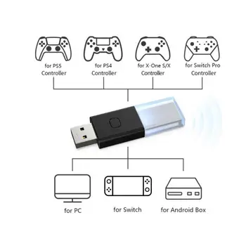 Belaidis Valdiklis Gamepad Konverteris USB Imtuvas Xbox/Perjungti Pro/už PS4/PC 