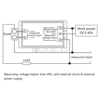 Skaitmeninis Matuoklis DC 0~199.9 V/0~50A LCD Ekranas Įtampa Srovės Matuoklis DC 12V 24V Voltmeter Ammeter + 50A Perstūmimo