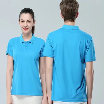 Vasaros asmeninį logotipą, trumpas rankovėmis Polo marškinėliai užsakymą dizaino logotipą, vyrų ir moterų laisvalaikio reklamos marškinėliai