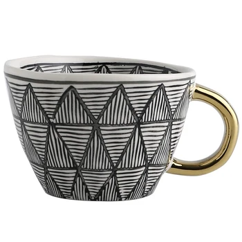 2020 Asmeninėms Kūrybos Puodelis Nereguliarus Keraminės Kavos Puodelis Su Aukso Rankena Rankų Darbo Keramikos Daug Arbatos Puodeliai Kelionės Drinkware