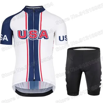 Moterų Komanda JAV 2021 Dviračių Džersis Nustatyti Amerikiečių Dviračių Drabužių Kvėpuojantis Kelių Rasės Bike Marškiniai, Kostiumas Dviračių Kelnes MTB Drabužiai