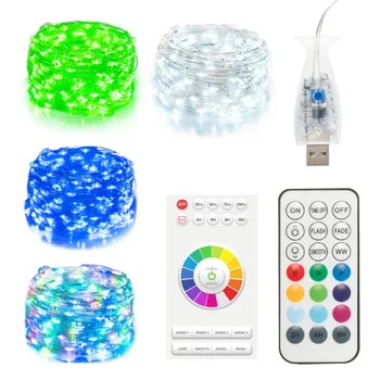 USB LED Styginių Šviesos Nuotolinio/Bluetooth App Kontrolės Vandeniui Pasakų Šviesos Girlianda už Kambarį, Miegamąjį Kalėdų, Vestuvių Dekoravimas