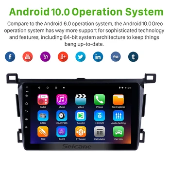 Seicane Android 10.0 Automobilių GPS Navigacija Radijo Toyota RAV4 kairėje drivier 2013-2018 m. daugialypės terpės Grotuvas paramos OBD DVR