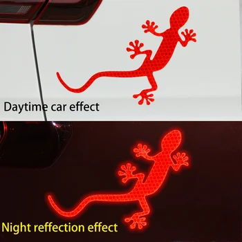 LEEEEE Gecko Automobilių Atspindintis Lipdukas Bamperis Automobilių Lipdukas šviesą Atspindinčios Juostelės Juosta Auto Dekoras Saugos Perspėjimo Ženklo Automobilių-stilius