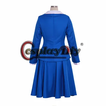 Cosplaydiy Agentas Peggy Carter Cosplay Kostiumas Mėlynas Kostiumas Suknelė Office Lady Užsakymą