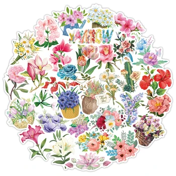 Didmeninė 800 Vnt Augalų, Gėlių Lipdukai Pavasarį Rožių Saulėgrąžų Daisy Lipdukas Vaikams, Vandens Butelis Nešiojamas Riedlentė Decal Pack