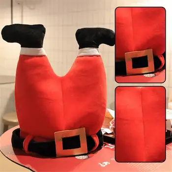 2021 Nauja Elektros Kalėdų Skrybėlę Juokingas Kalėdų Raudonos Kepurės Santa Claus Kojų Kelnės Naujovė Pliušinis Skrybėlės Unisex Bžūp Žaislų kalėdoms