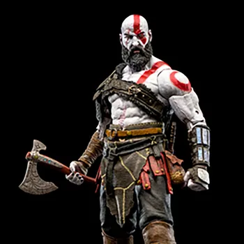 Aukštos Kokybės Aldult Žaidimas God Of War 4 Kratos Kaukė Su Barzda Cosplay Siaubo Latekso Šalies Kaukės Šalmas Halloween Baisu Šalių Rekvizitai